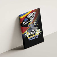 Eswatini Independece Day Canvas Wall Art Coat Of Arms With Map - Wonder Print Shop