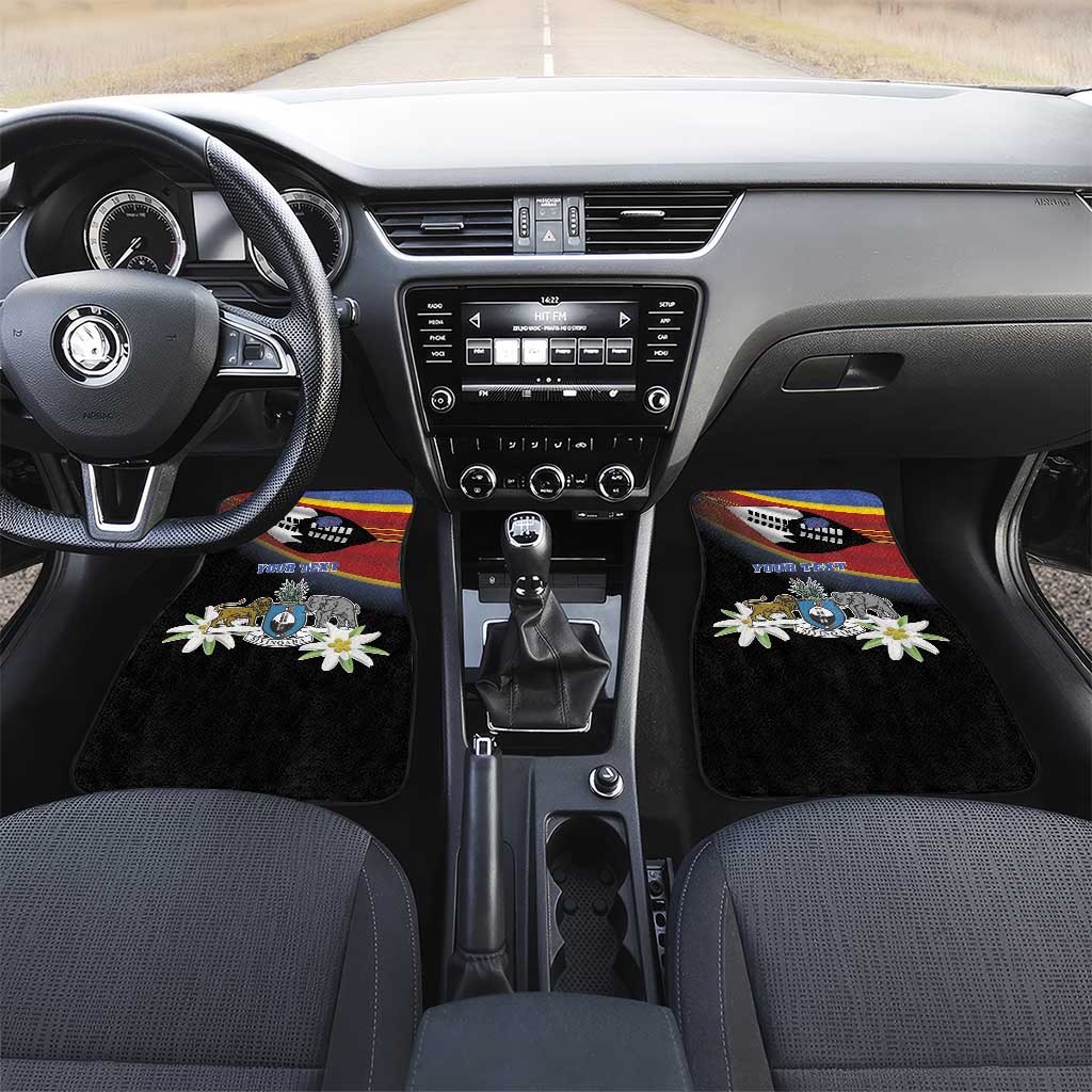 Eswatini Independece Day Car Mats Coat Of Arms With Map - Wonder Print Shop