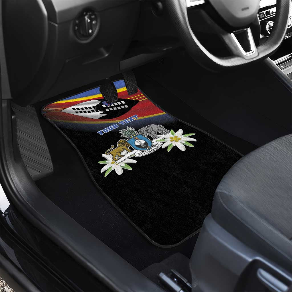 Eswatini Independece Day Car Mats Coat Of Arms With Map - Wonder Print Shop