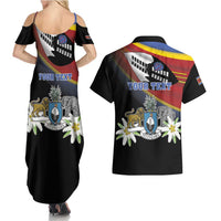 Personalized Eswatini Independece Day Couples Matching Summer Maxi Dress and Hawaiian Shirt Coat Of Arms With Map - Wonder Print Shop