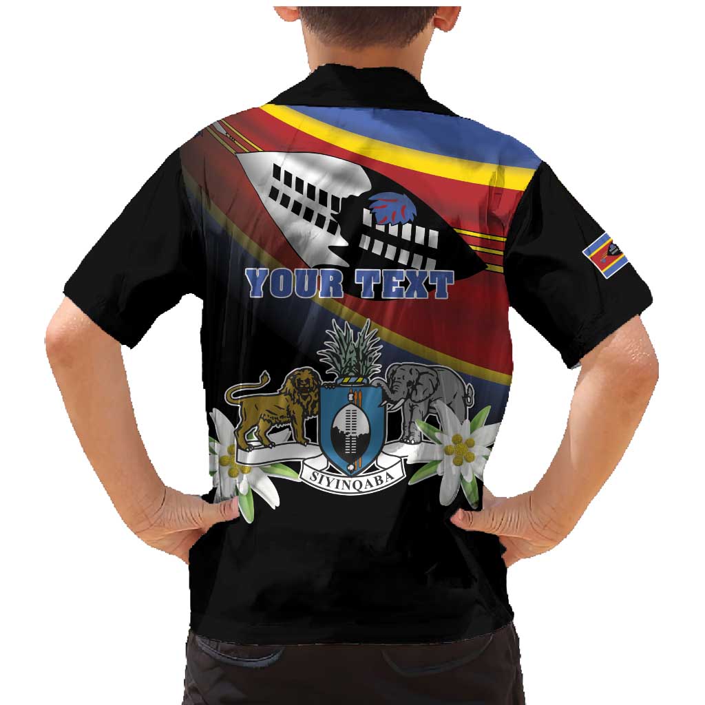 Personalized Eswatini Independece Day Family Matching Mermaid Dress and Hawaiian Shirt Coat Of Arms With Map - Wonder Print Shop