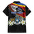 Personalized Eswatini Independece Day Family Matching Off The Shoulder Long Sleeve Dress and Hawaiian Shirt Coat Of Arms With Map - Wonder Print Shop