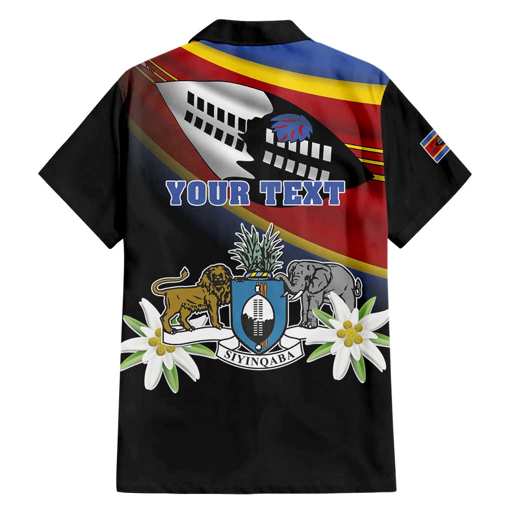 Personalized Eswatini Independece Day Family Matching Short Sleeve Bodycon Dress and Hawaiian Shirt Coat Of Arms With Map - Wonder Print Shop