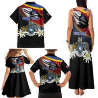 Personalized Eswatini Independece Day Family Matching Tank Maxi Dress and Hawaiian Shirt Coat Of Arms With Map - Wonder Print Shop