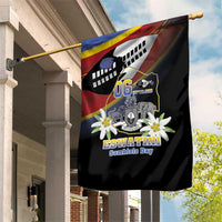 Eswatini Independece Day Garden Flag Coat Of Arms With Map - Wonder Print Shop