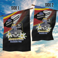 Eswatini Independece Day Garden Flag Coat Of Arms With Map - Wonder Print Shop