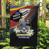 Eswatini Independece Day Garden Flag Coat Of Arms With Map - Wonder Print Shop
