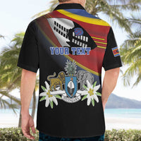 Personalized Eswatini Independece Day Hawaiian Shirt Coat Of Arms With Map - Wonder Print Shop