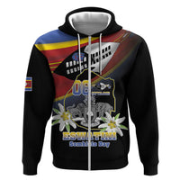 Personalized Eswatini Independece Day Hoodie Coat Of Arms With Map - Wonder Print Shop