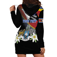 Personalized Eswatini Independece Day Hoodie Dress Coat Of Arms With Map - Wonder Print Shop