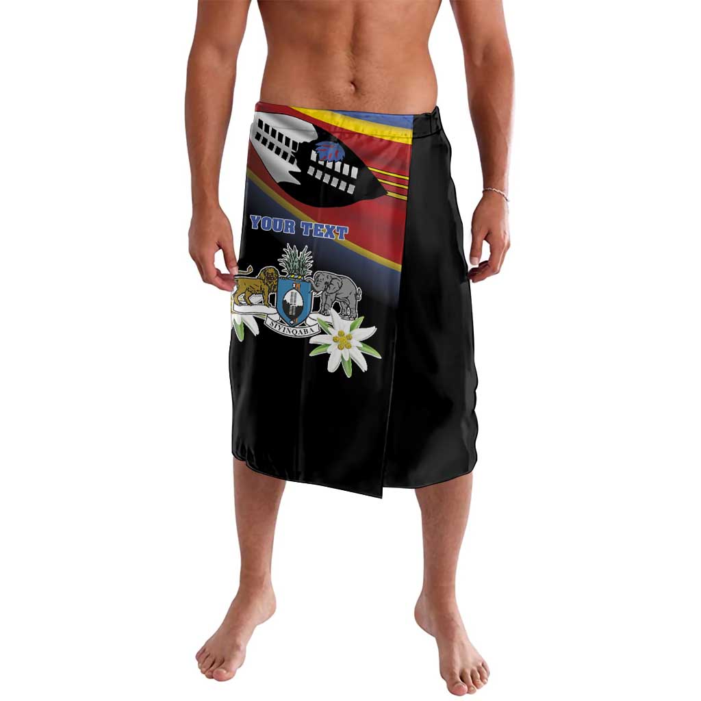 Personalized Eswatini Independece Day Lavalava Coat Of Arms With Map - Wonder Print Shop