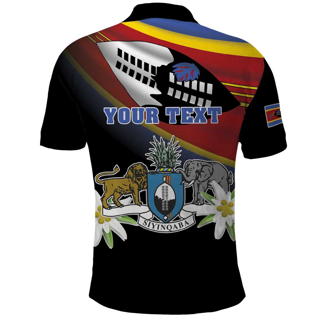 Personalized Eswatini Independece Day Polo Shirt Coat Of Arms With Map - Wonder Print Shop