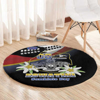Eswatini Independece Day Round Carpet Coat Of Arms With Map - Wonder Print Shop