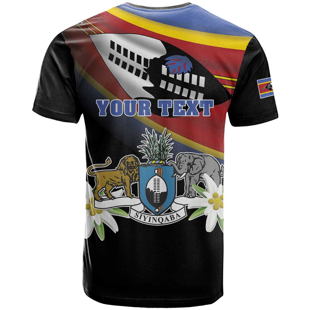 Personalized Eswatini Independece Day T Shirt Coat Of Arms With Map - Wonder Print Shop