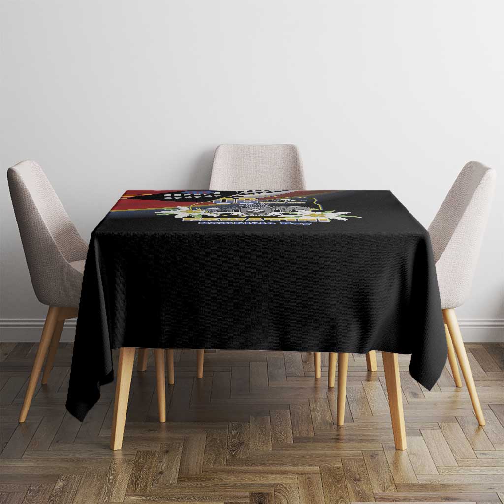 Eswatini Independece Day Tablecloth Coat Of Arms With Map - Wonder Print Shop