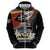 Personalized Eswatini Independece Day Zip Hoodie Coat Of Arms With Map - Wonder Print Shop