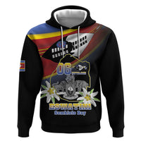 Personalized Eswatini Independece Day Zip Hoodie Coat Of Arms With Map - Wonder Print Shop