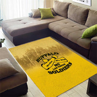 African American Buffalo Soldier Area Rug We Can We Will - Yellow - Wonder Print Shop