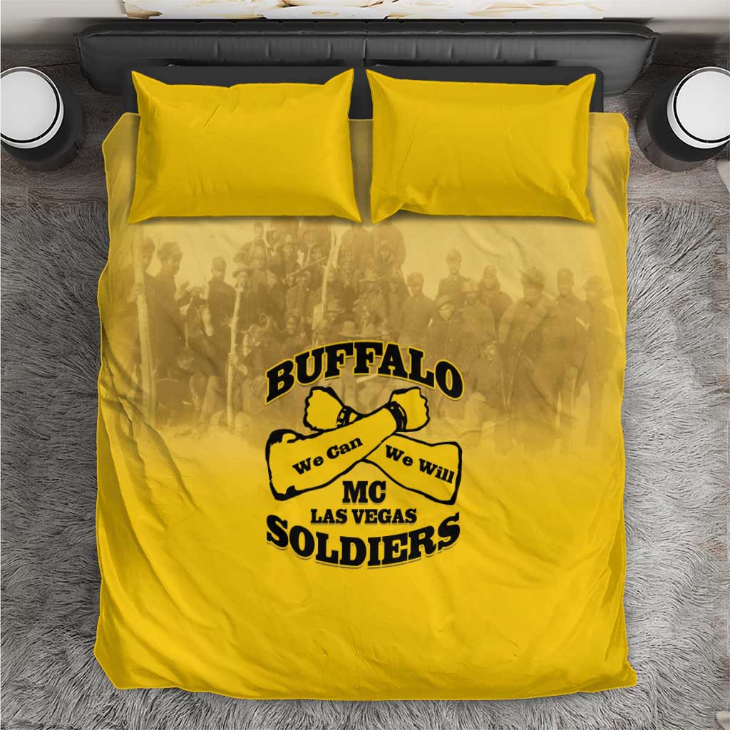 African American Buffalo Soldier Bedding Set We Can We Will - Yellow - Wonder Print Shop