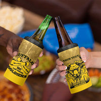 Personalized African American Buffalo Soldier 4 in 1 Can Cooler Tumbler We Can We Will - Yellow - Wonder Print Shop