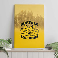 African American Buffalo Soldier Canvas Wall Art We Can We Will - Yellow - Wonder Print Shop