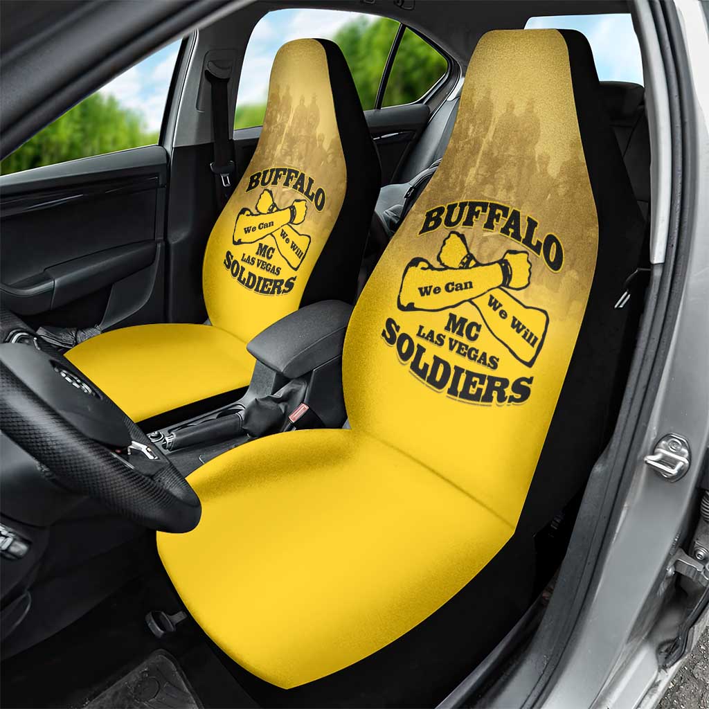 African American Buffalo Soldier Car Seat Cover We Can We Will - Yellow - Wonder Print Shop
