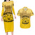 Personalized African American Buffalo Soldier Couples Matching Long Sleeve Bodycon Dress and Hawaiian Shirt We Can We Will - Yellow - Wonder Print Shop