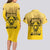 Personalized African American Buffalo Soldier Couples Matching Long Sleeve Bodycon Dress and Hawaiian Shirt We Can We Will - Yellow - Wonder Print Shop
