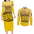 Personalized African American Buffalo Soldier Couples Matching Long Sleeve Bodycon Dress and Long Sleeve Button Shirt We Can We Will - Yellow - Wonder Print Shop
