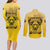 Personalized African American Buffalo Soldier Couples Matching Long Sleeve Bodycon Dress and Long Sleeve Button Shirt We Can We Will - Yellow - Wonder Print Shop