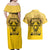 Personalized African American Buffalo Soldier Couples Matching Off Shoulder Maxi Dress and Hawaiian Shirt We Can We Will - Yellow - Wonder Print Shop