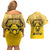 Personalized African American Buffalo Soldier Couples Matching Off Shoulder Short Dress and Hawaiian Shirt We Can We Will - Yellow - Wonder Print Shop