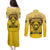 Personalized African American Buffalo Soldier Couples Matching Puletasi and Long Sleeve Button Shirt We Can We Will - Yellow - Wonder Print Shop