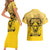Personalized African American Buffalo Soldier Couples Matching Short Sleeve Bodycon Dress and Hawaiian Shirt We Can We Will - Yellow - Wonder Print Shop