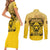Personalized African American Buffalo Soldier Couples Matching Short Sleeve Bodycon Dress and Long Sleeve Button Shirt We Can We Will - Yellow - Wonder Print Shop