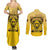 Personalized African American Buffalo Soldier Couples Matching Summer Maxi Dress and Long Sleeve Button Shirt We Can We Will - Yellow - Wonder Print Shop