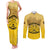 Personalized African American Buffalo Soldier Couples Matching Tank Maxi Dress and Long Sleeve Button Shirt We Can We Will - Yellow - Wonder Print Shop