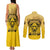 Personalized African American Buffalo Soldier Couples Matching Tank Maxi Dress and Long Sleeve Button Shirt We Can We Will - Yellow - Wonder Print Shop