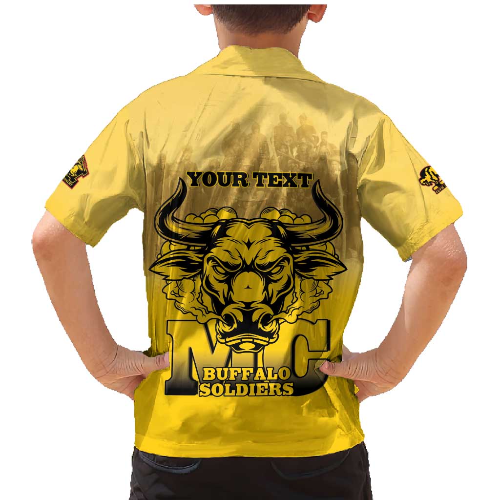 Personalized African American Buffalo Soldier Family Matching Mermaid Dress and Hawaiian Shirt We Can We Will - Yellow - Wonder Print Shop