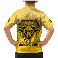 Personalized African American Buffalo Soldier Family Matching Mermaid Dress and Hawaiian Shirt We Can We Will - Yellow - Wonder Print Shop