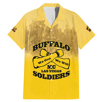 Personalized African American Buffalo Soldier Family Matching Mermaid Dress and Hawaiian Shirt We Can We Will - Yellow - Wonder Print Shop