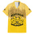 Personalized African American Buffalo Soldier Family Matching Off The Shoulder Long Sleeve Dress and Hawaiian Shirt We Can We Will - Yellow - Wonder Print Shop