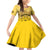 Personalized African American Buffalo Soldier Family Matching Off Shoulder Short Dress and Hawaiian Shirt We Can We Will - Yellow - Wonder Print Shop
