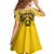 Personalized African American Buffalo Soldier Family Matching Off Shoulder Short Dress and Hawaiian Shirt We Can We Will - Yellow - Wonder Print Shop