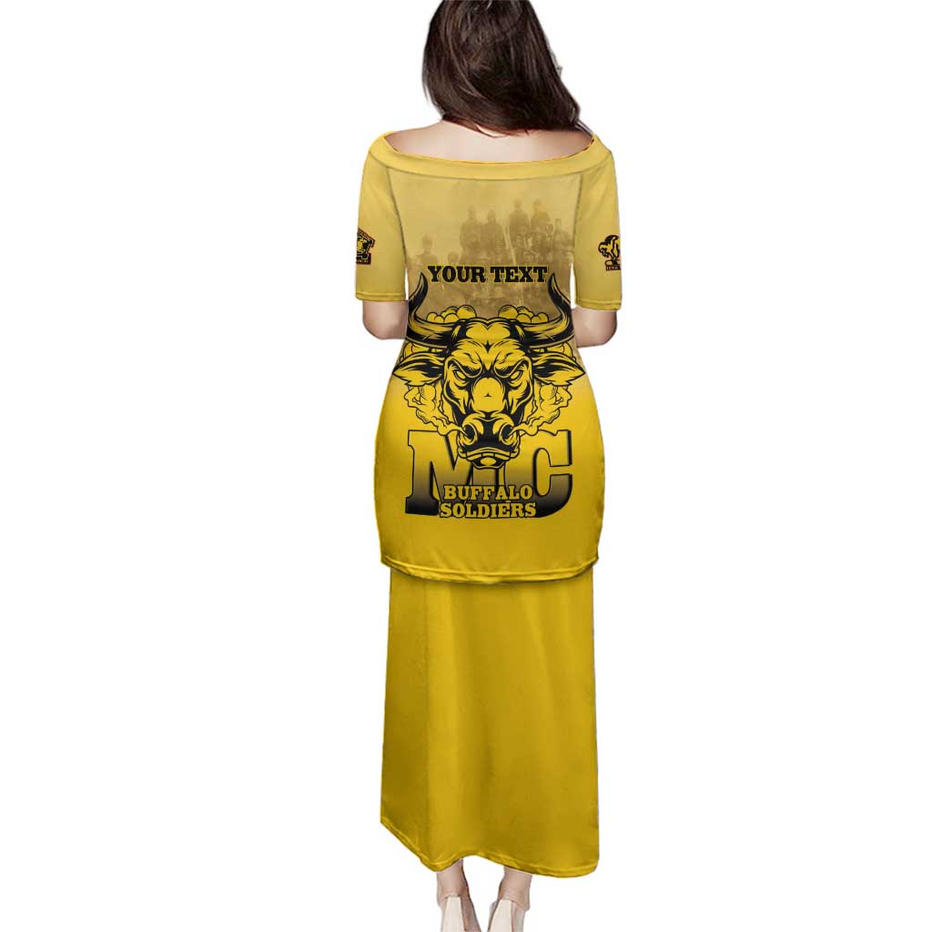 Personalized African American Buffalo Soldier Family Matching Puletasi and Hawaiian Shirt We Can We Will - Yellow - Wonder Print Shop