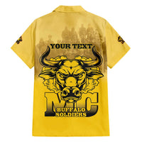 Personalized African American Buffalo Soldier Family Matching Short Sleeve Bodycon Dress and Hawaiian Shirt We Can We Will - Yellow - Wonder Print Shop