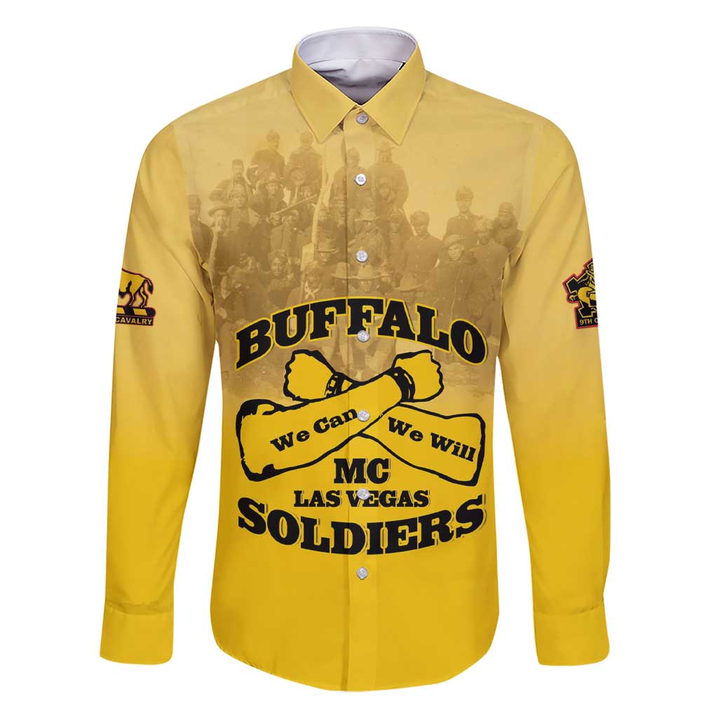 Personalized African American Buffalo Soldier Family Matching Short Sleeve Bodycon Dress and Hawaiian Shirt We Can We Will - Yellow - Wonder Print Shop