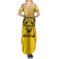 Personalized African American Buffalo Soldier Family Matching Summer Maxi Dress and Hawaiian Shirt We Can We Will - Yellow - Wonder Print Shop