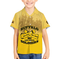 Personalized African American Buffalo Soldier Family Matching Summer Maxi Dress and Hawaiian Shirt We Can We Will - Yellow - Wonder Print Shop