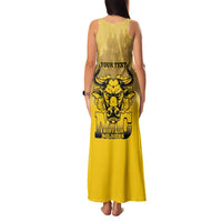 Personalized African American Buffalo Soldier Family Matching Tank Maxi Dress and Hawaiian Shirt We Can We Will - Yellow - Wonder Print Shop
